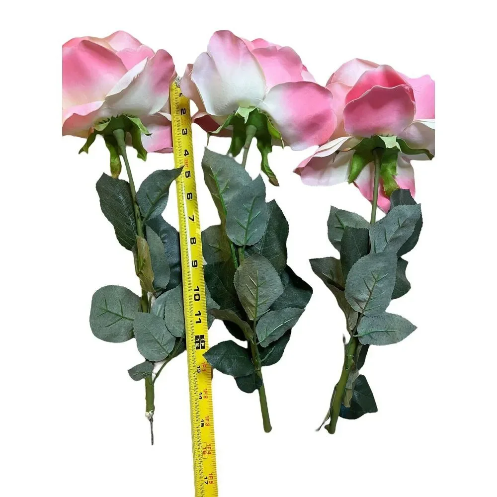 3 Piece Fake Roses Large Bloom‎ 15